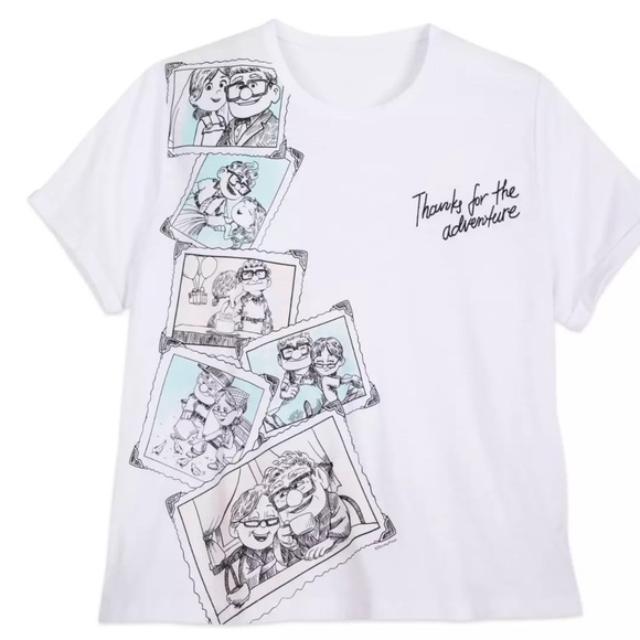 Disney UP! Carl and Ellie  Graphic Crop Tee - Picture 1 of 9